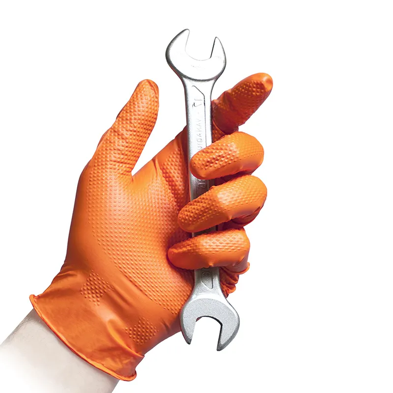 Jednokratne nitril rukavice orange full grip, bez pudera; 8,4 gr 50/1 L - Image 3