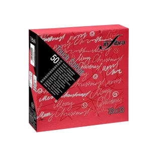 Salvete INFIORE 33x33 Crvena Merry Christmas